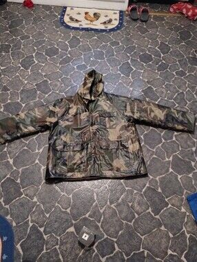Duck Bay men's waterproof camo PVC hunting coat VINTAGE
